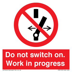Do not switch on. Work in progress